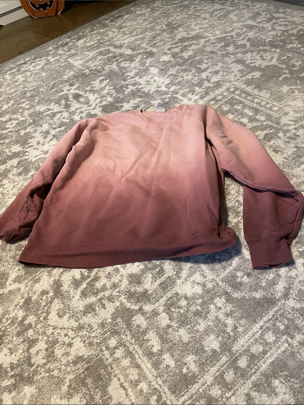 Champion Women's Ombre Crewneck Sweatshirt - Pink to Maroon